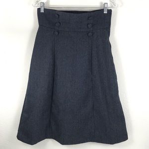 Mod Cloth Tweed Skirt Blue High Waist size M